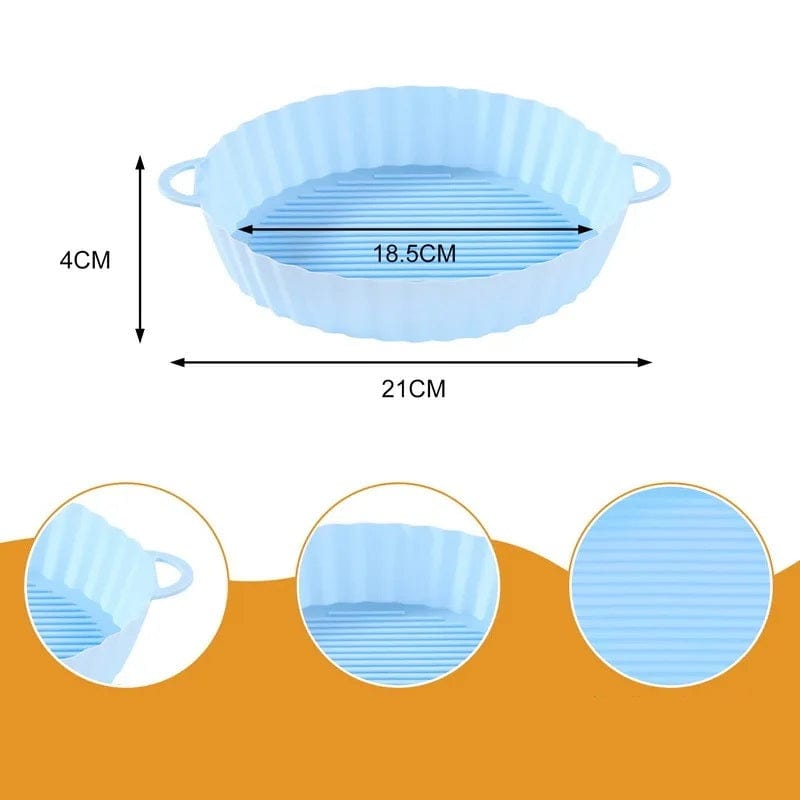 Siliconegrill för Airfryer (18,5x21x4 cm) Blå