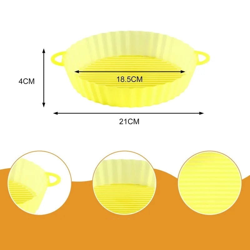 Silicone Matta för Luftfritös (18,5x21x4 cm) Gul