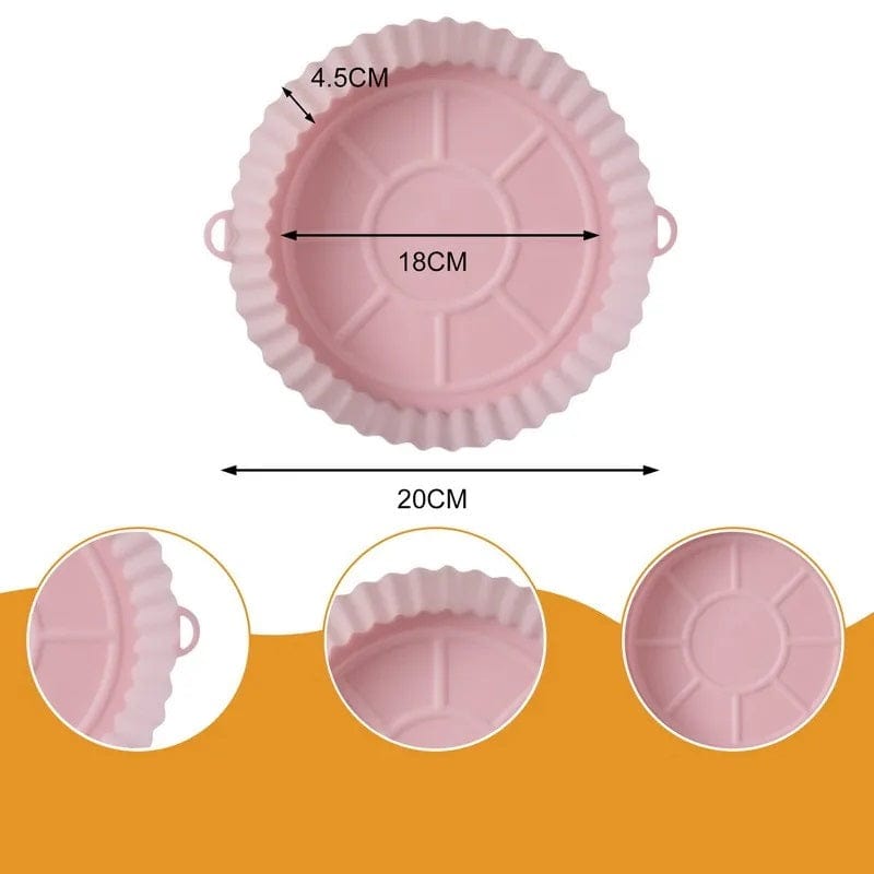 Silicone Kokosinsats för Luftfritös (18x20x4,5 cm) Rosa