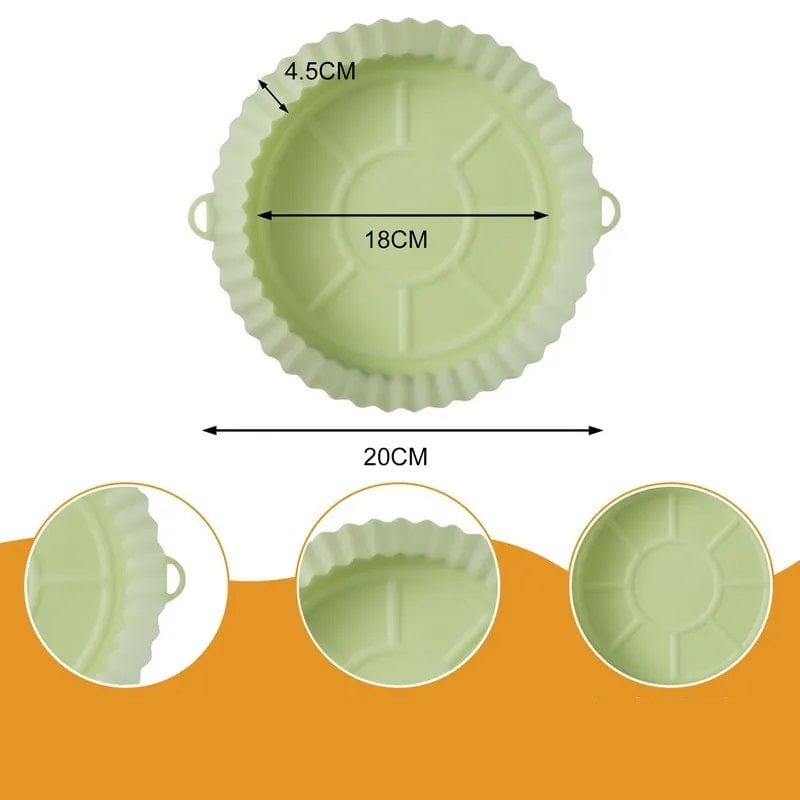 Silicone Mat för Luftfryer (18x20x4,5 cm) Grön