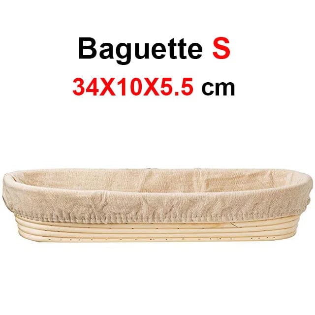 Rotsförberedd korg för hantverksbröd - Kit med 2 - Certifierad CE / CIQ / EEC / LFGB / SGS Baguette 34X10X5