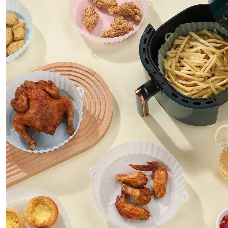 Silkonkokkorgar för luftfritös (set om 2)