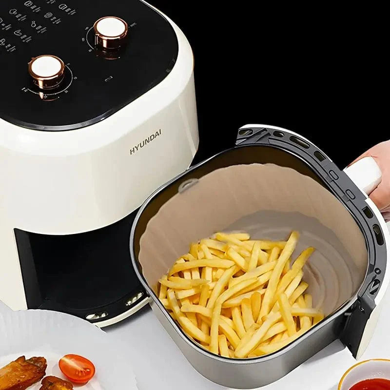 Återanvändbart silikonfat för air fryer, rund non-stick bakplatta för mikrovågsugn och ugn - Ugns- och air fryer-liner, KINA / 3 st.