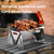 Campingkamin med grill, rostfritt stål, portabel 1 styck