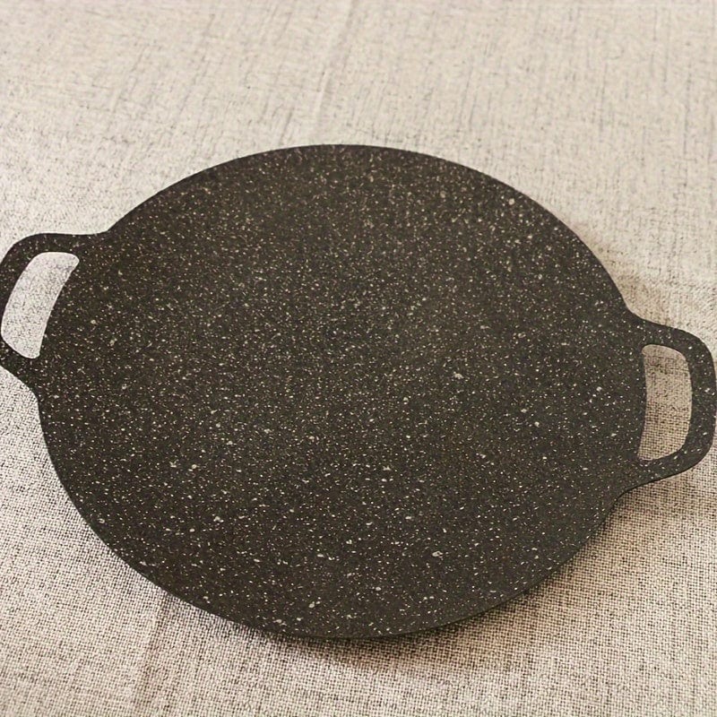 Grillpanna i gjutjärn, rund form, beläggning av Maifan-sten, grillpanna med handtag - NK103563