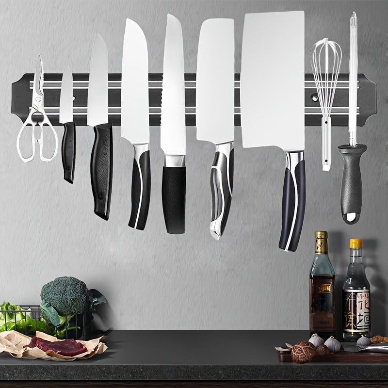 Väggmonterad magnetisk knivställ - Kraftfull magnetisk knivförvaring för köket - Kreativt magnetiskt knivstöd - Köksaccessoar