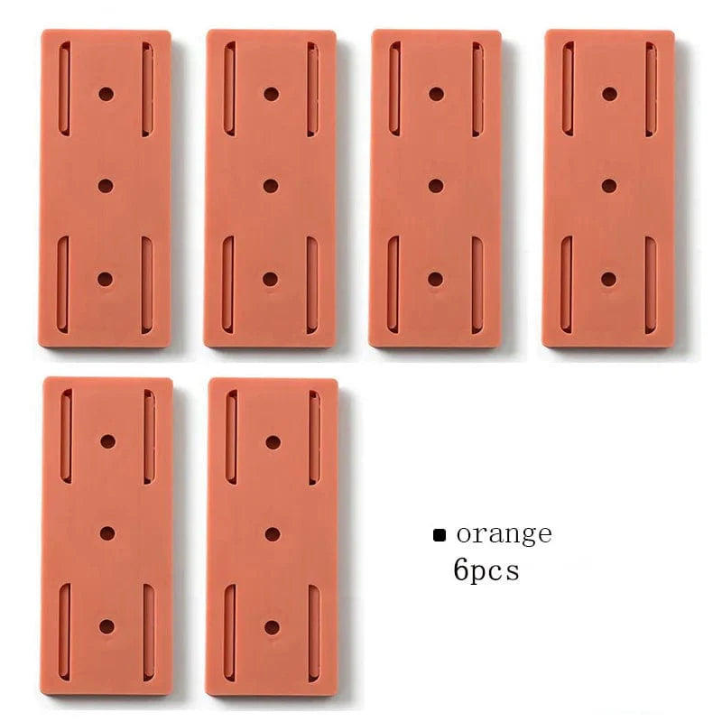 Väggmonterad självhäftande eluttag för kök och kontor 6ST Orange / KINA
