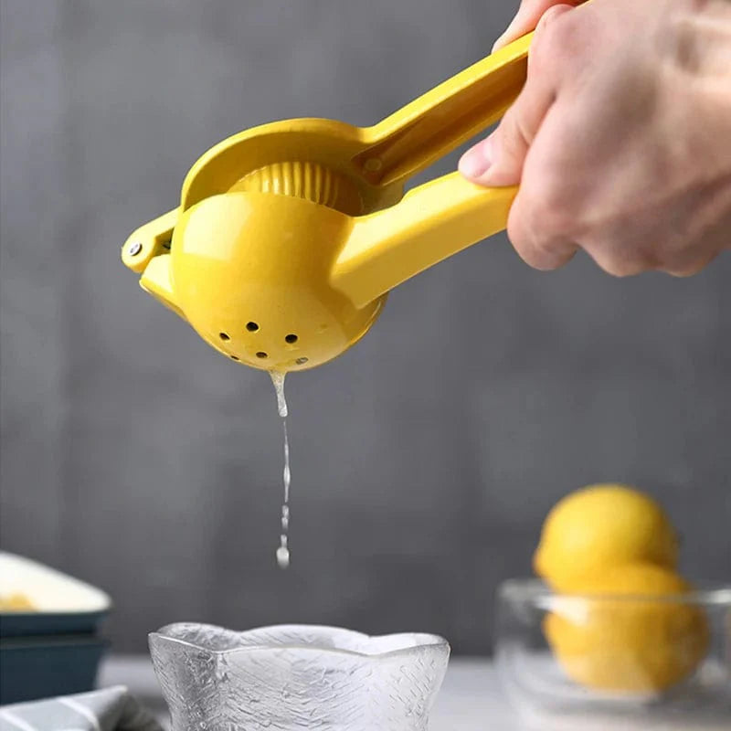 Manuell Citruspress i Aluminium för Citron- och Apelsinjuice - Gul