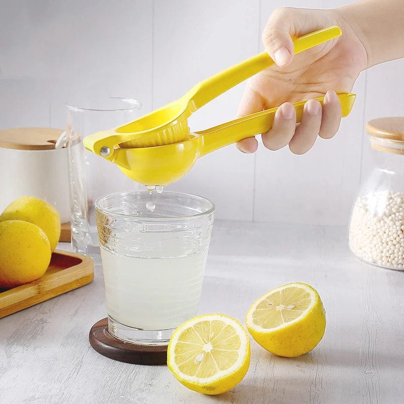 Manuell Citruspress i Aluminium för Citron- och Apelsinjuice - Gul