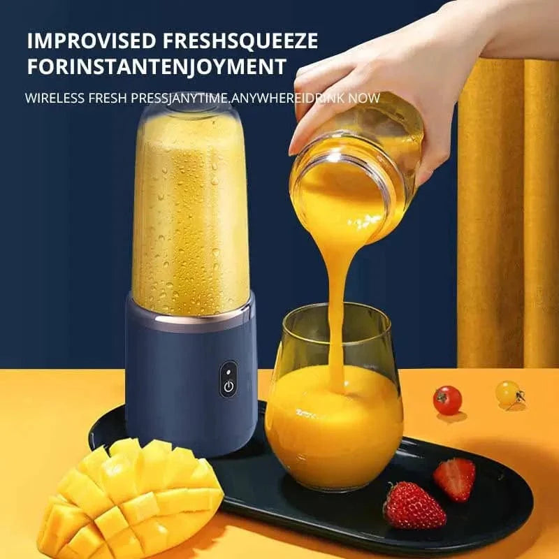 Bärbar Elektrisk Multifunktionell Juicepress 300ML - Blå/Rosa