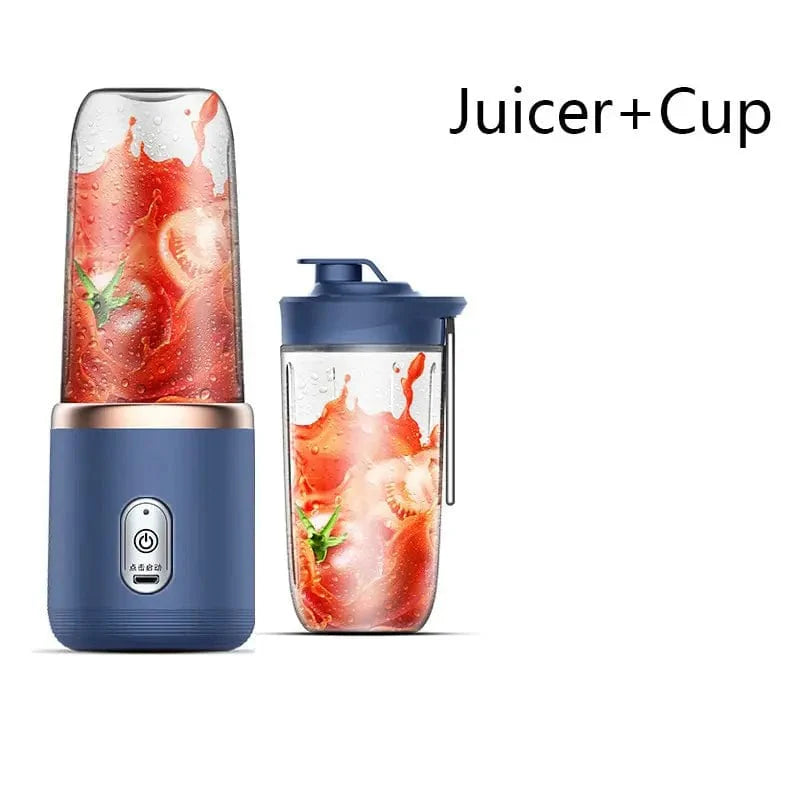 Trådlös Elektrisk Multifunktionell Juicepress 300ML - Blå/Rosa Blue juicer Cup