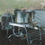 Fällbart matlagningsstöd i rostfritt stål för campinggrill 26x15x12cm