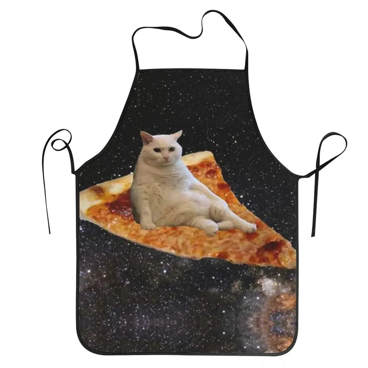 Köksförkläde Pizza Katt Utrymme Meme Unisex humoristisk - Oxford - För kockar 1 / 68X95cm