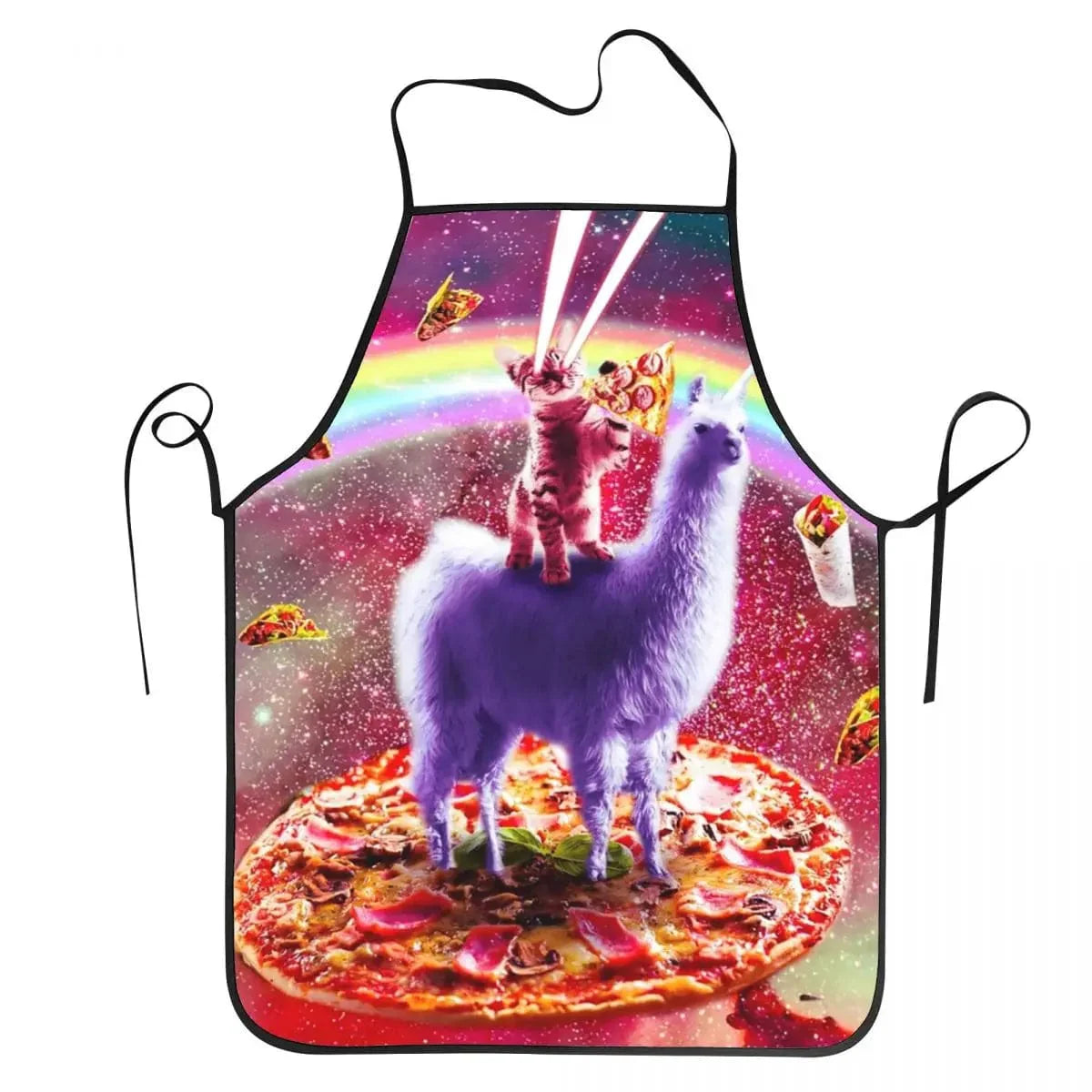 Köksförkläde Pizza Katt Utrymme Meme Unisex humoristisk - Oxford - För kockar 5 / 50X75cm