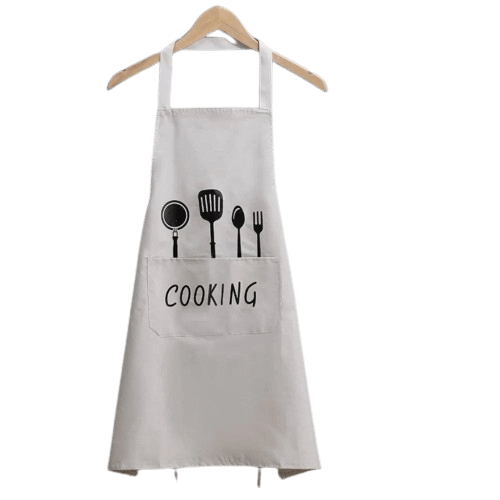 Klassisk Köksskydd &quot;Cooking&quot; i Vattentätt PVC - Färg: Benvit