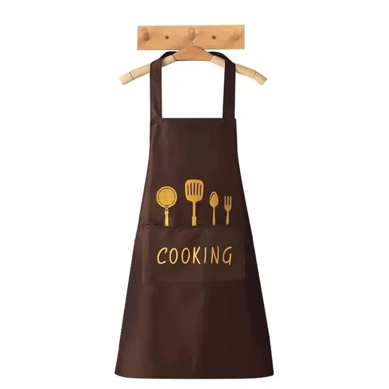 Klassisk "Cooking" Köksskydd i Vattentåligt PVC, Brun