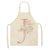 Barnförkläde med Rosafärgad Bokstavsmotiv i Lin - Tillbehör för Matlagning och Bakning J / 47x38 cm barnstorlek