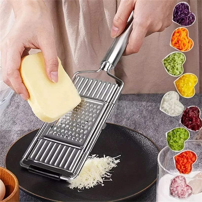 Multifunktionell grönsaksskärare i rostfritt stål med 4 blad