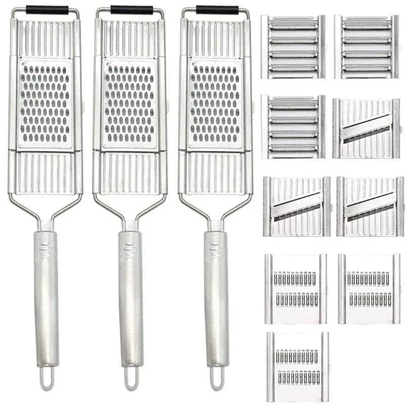 Multifunktionell grönsaksskärare i rostfritt stål med 4 blad Shredders 12PC