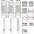 Multifunktionell grönsaksskärare i rostfritt stål med 4 blad Shredders 12PC