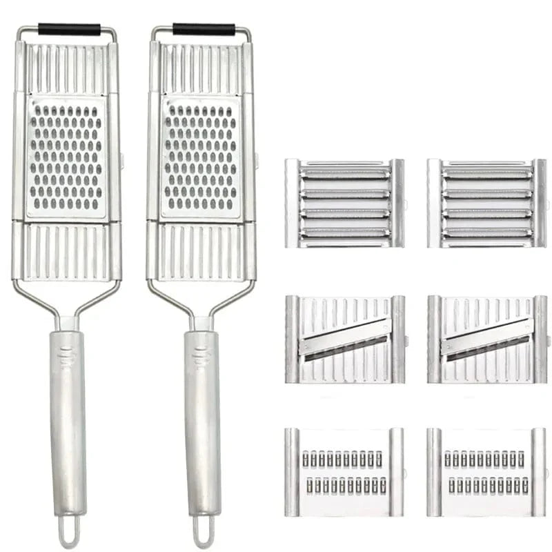 Multifunktionell grönsakssnittare i rostfritt stål med 4 blad Shredders 8PC