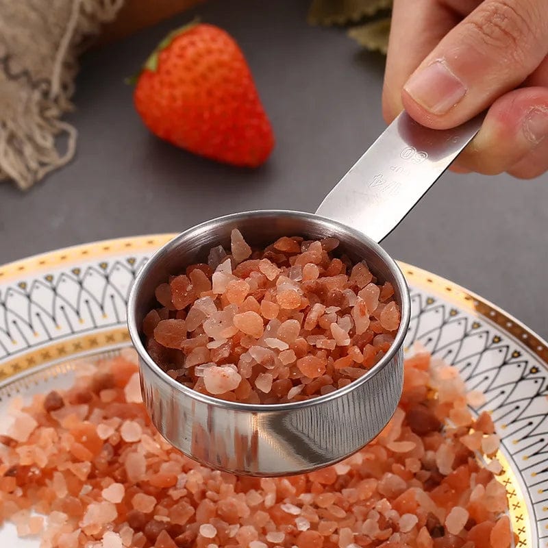 UPORS Mätkoppar Premium Stapelbara Mätkoppar och Skedar i Rostfritt Stål