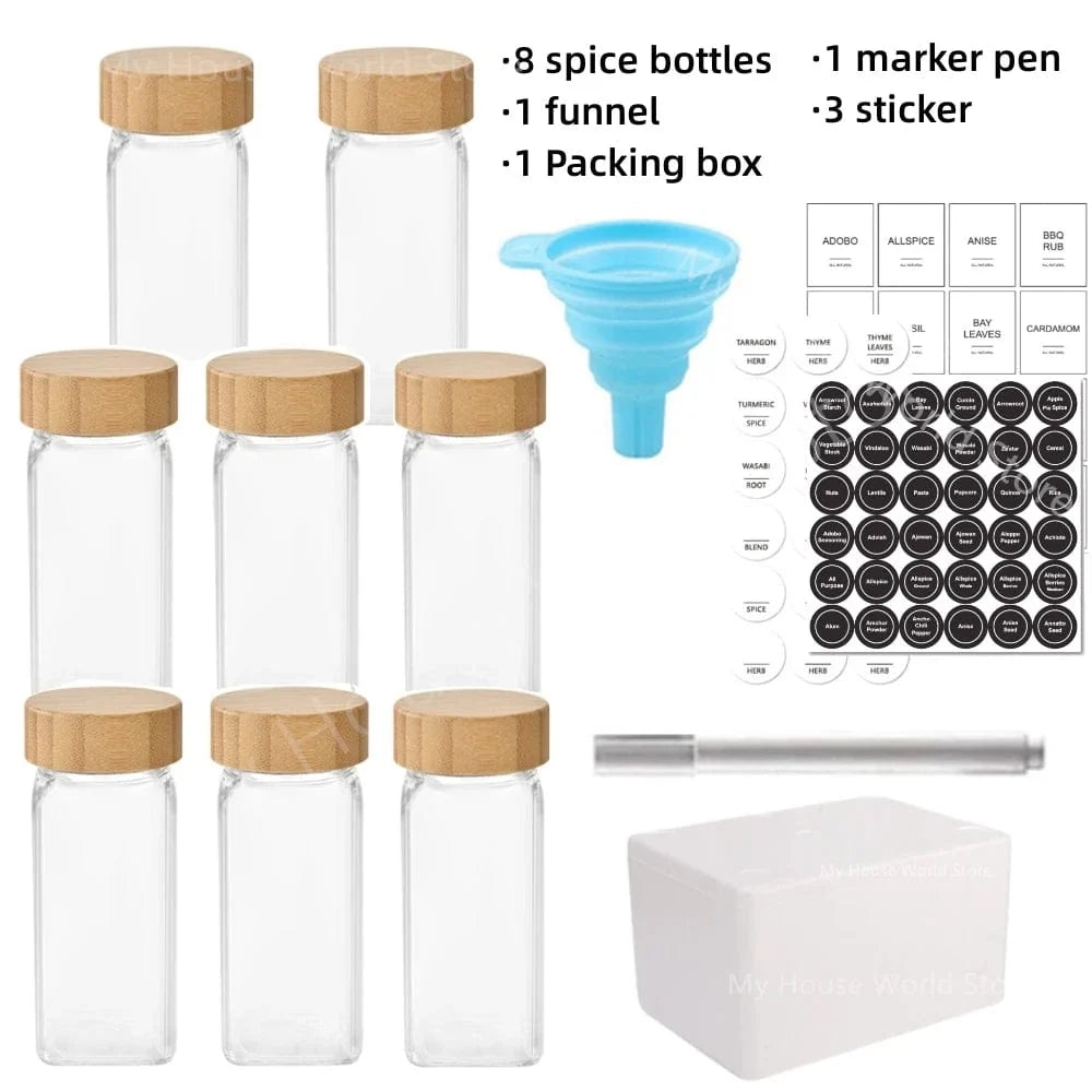 Söker du efter att organisera dina kryddor på ett ekologiskt och praktiskt sätt? Upptäck vår Set med Kryddburkar i Glas & Bambuträ. 8 delar.